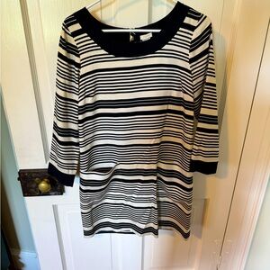 Jcrew Size 4 shirt Navy and White dress